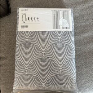 IKEA LOPPÖRT Gray Wave Curtains